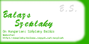 balazs szeplaky business card