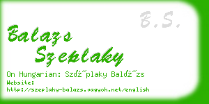 balazs szeplaky business card